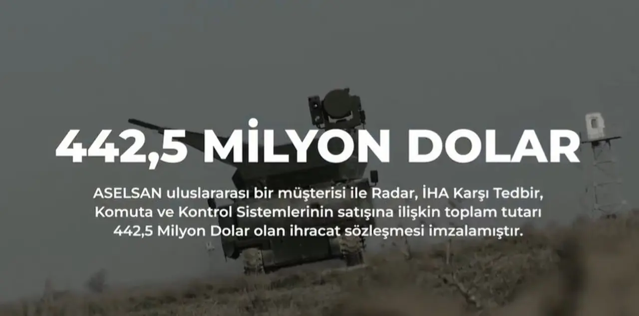 ASELSAN’dan 442,5 milyon dolarlık ihracat sözleşmesi