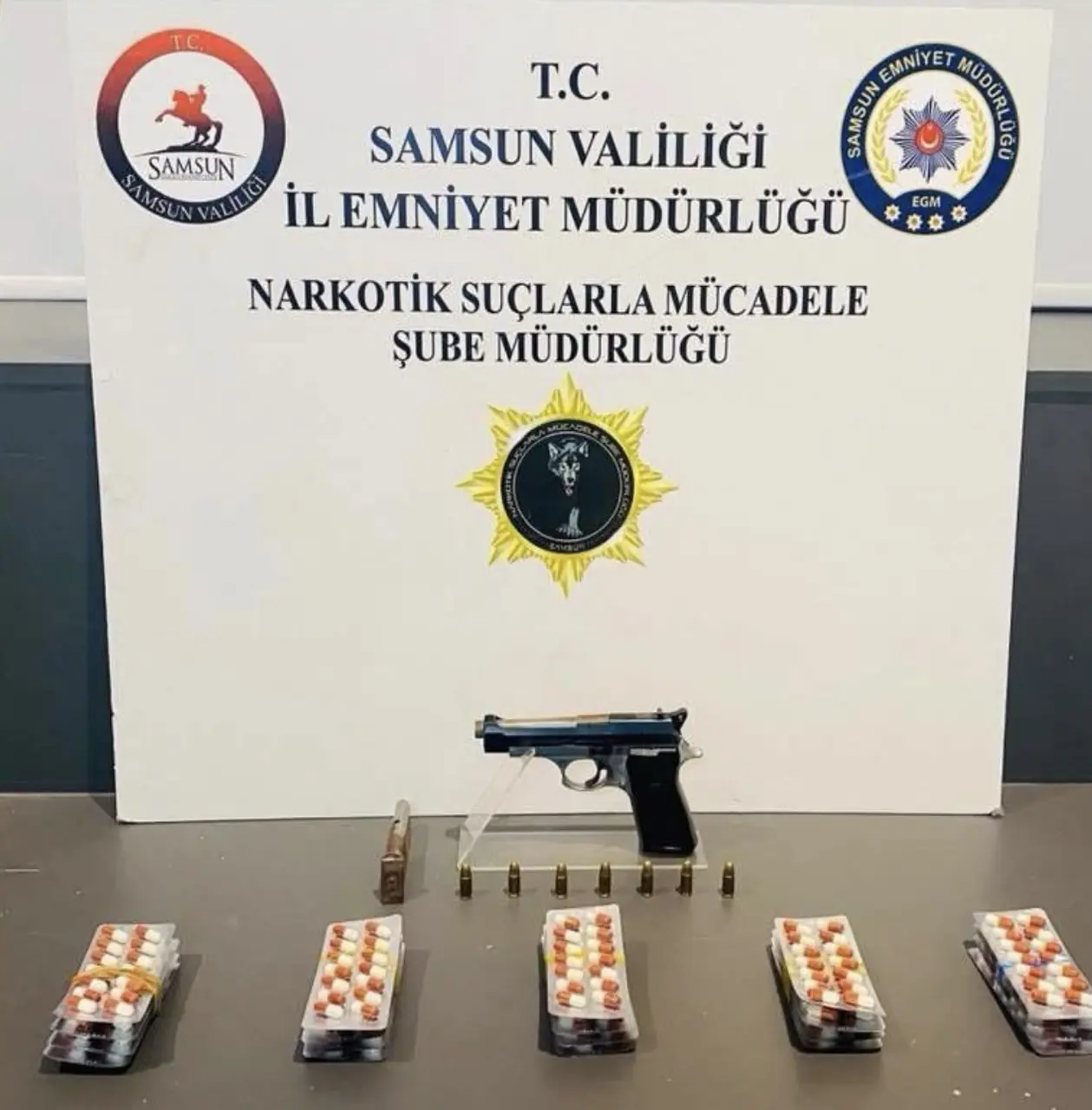Samsun’da 7 bin 902 uyuşturucu hap ele geçirildi