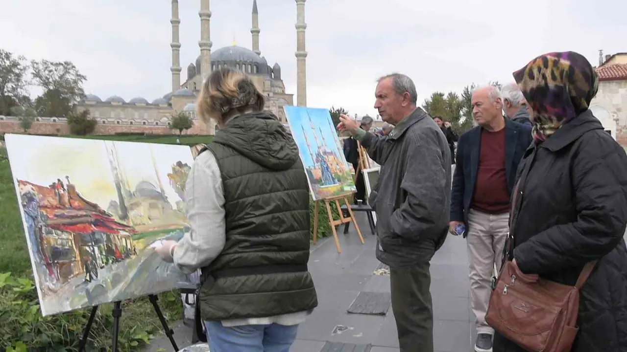 Edirne’de Mimar Sinan’ın şaheseri ressamlara ilham oldu
