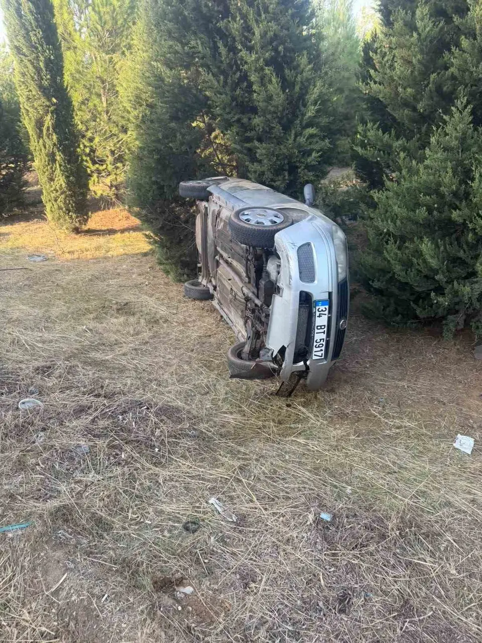 Aydın’da otomobil devrildi: 2 yaralı