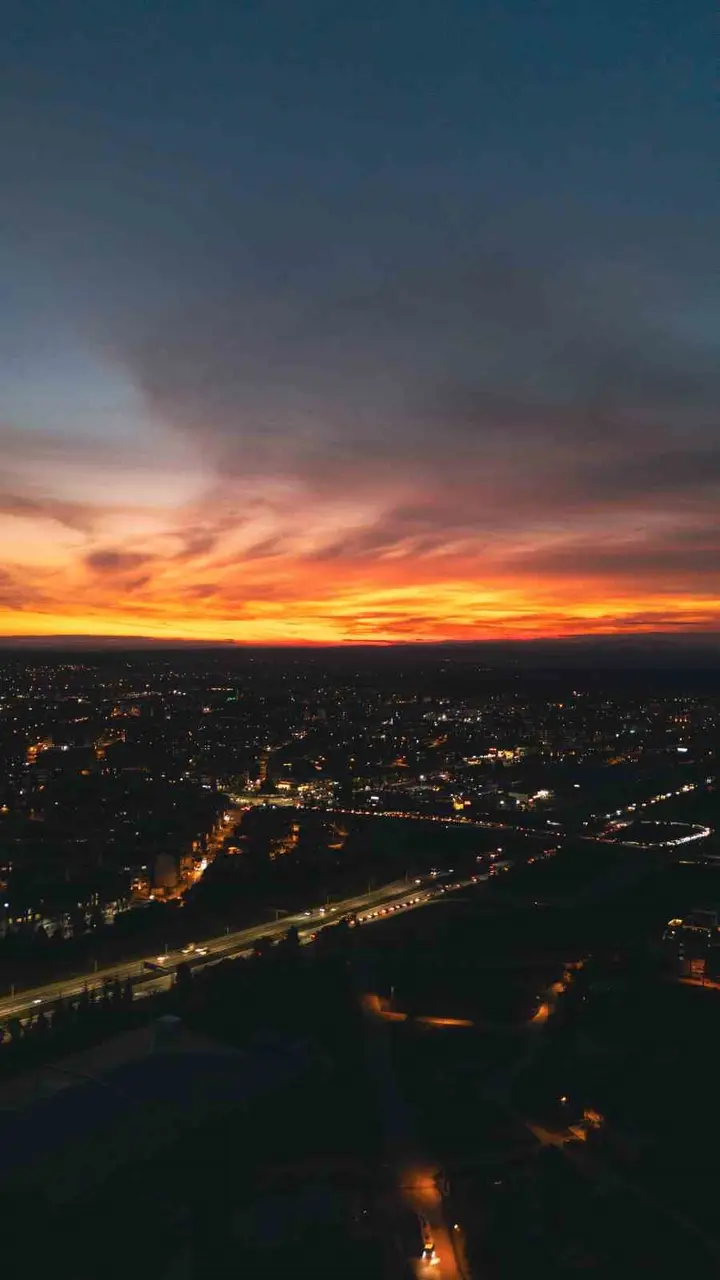 Eskişehir’de gün batımı havadan görüntülendi
