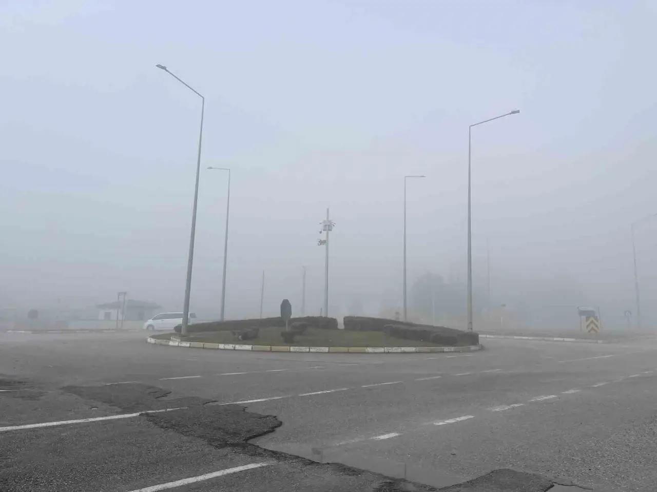 Çorum’da sis etkili oldu