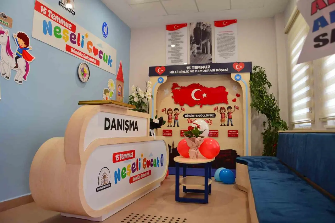 Çorum Belediyesinin çocuk gündüz bakım evi törenle açıldı