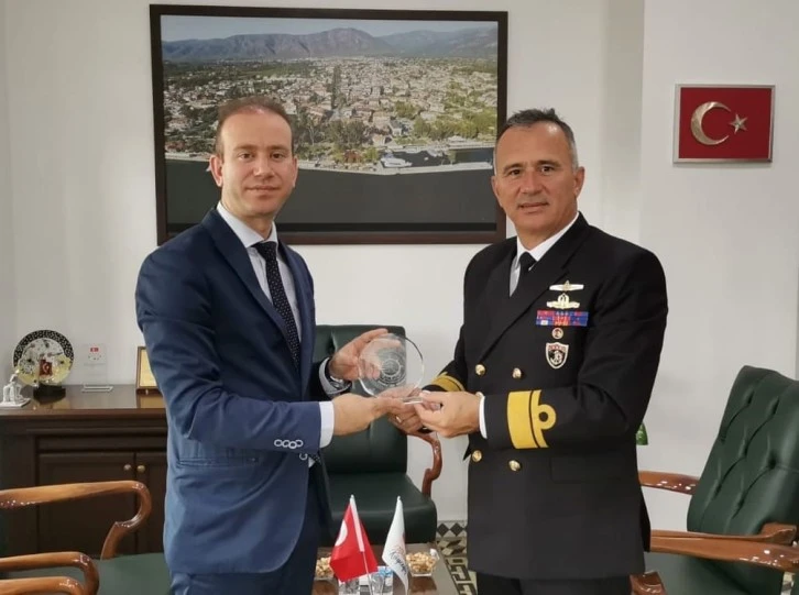 Aksaz Deniz Üs Komutanı Tuğamiral Eski Köyceğiz’e geldi