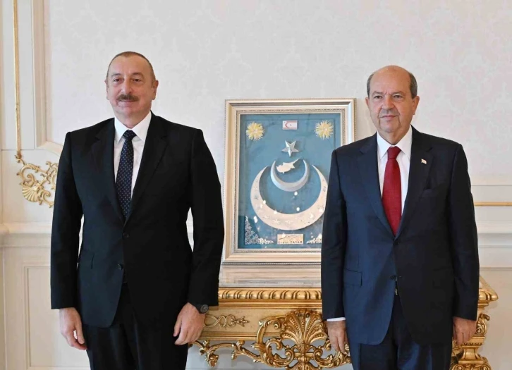 Aliyev, KKTC Cumhurbaşkanı Tatar ile g&ouml;r&uuml;şt&uuml;
