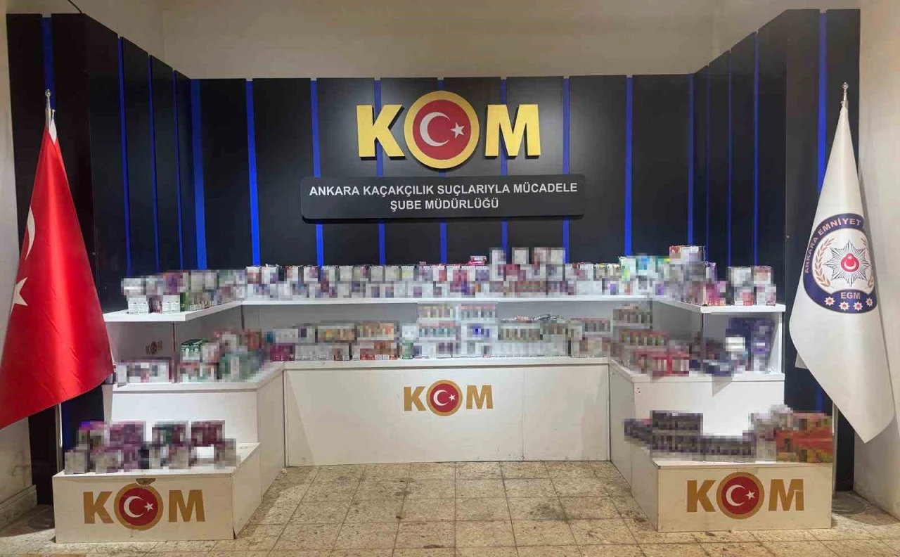 Ankara’da 3 binden fazla kaçak elektronik sigara ele geçirildi
