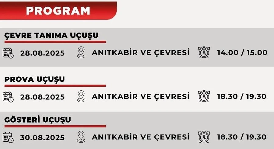 Ankara Valiliğinden SOLOTÜRK uçuşlarıyla ilgili vatandaşlara gürültü uyarısı
