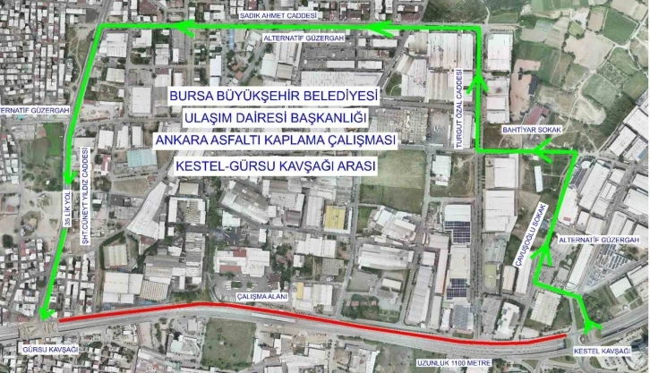 Ankara Yolu geçici süreliğine trafiğe kapatılacak

