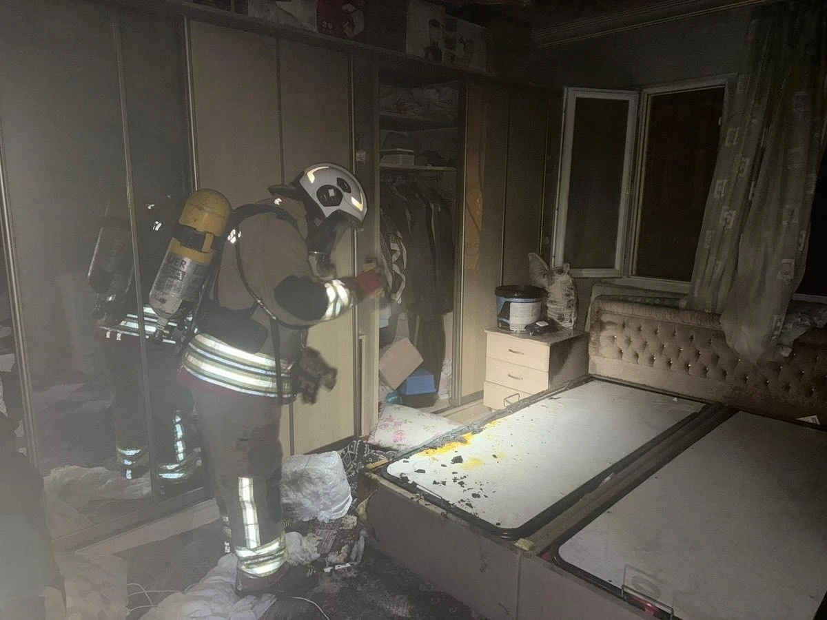 Antakya’da ev yangını
