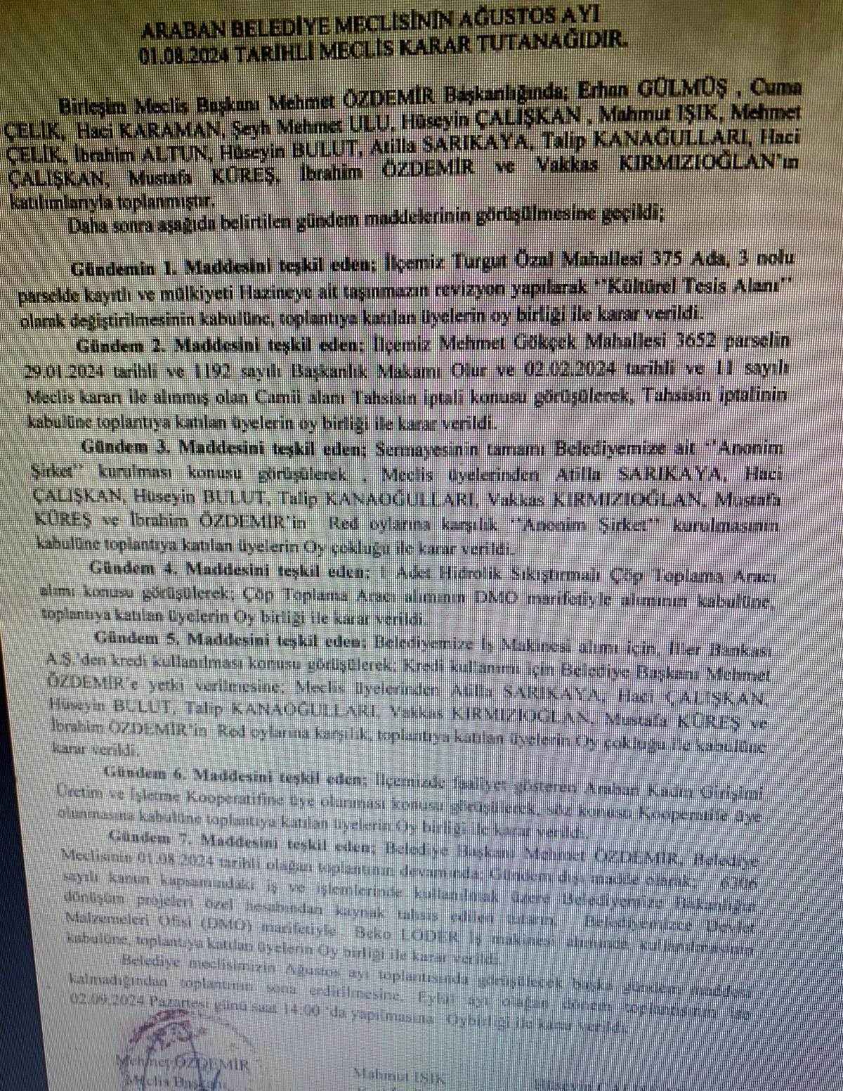Araban belediyesinden skandal karar
