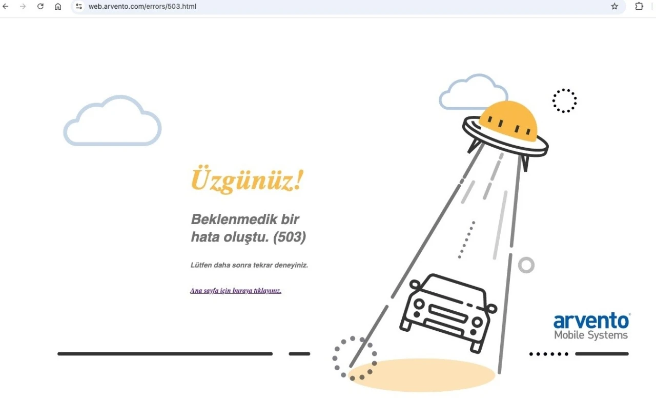 Araç takip sistemi çöktü
