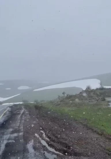Ardahan’ın yüksek kesimlerinde kar ve sis etkili oldu