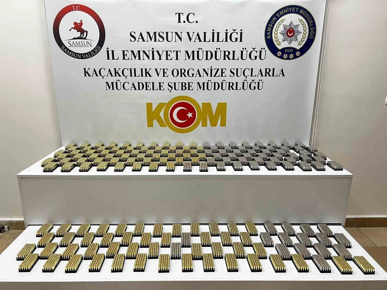 Av bayiinde 8 bin 500 adet kayıt dışı tabanca fişeği ele geçirildi
