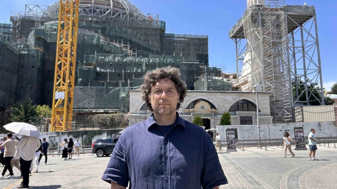 Ayasofya-i Kebir Cami-i Şerifi&rsquo;ndeki restorasyon &ccedil;alışmalarında yeni aşamaya gelindi
