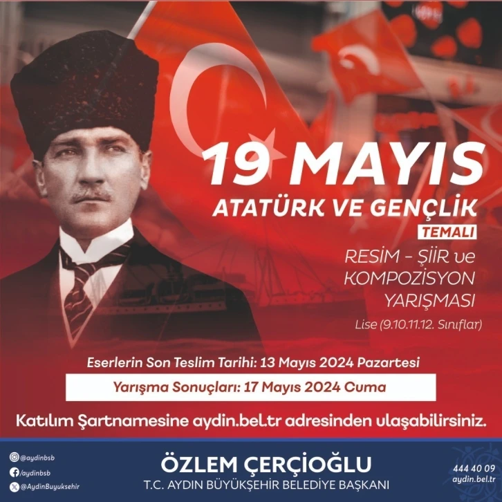 Aydın Büyükşehir Belediyesi’nden 19 Mayıs temalı ödüllü yarışma
