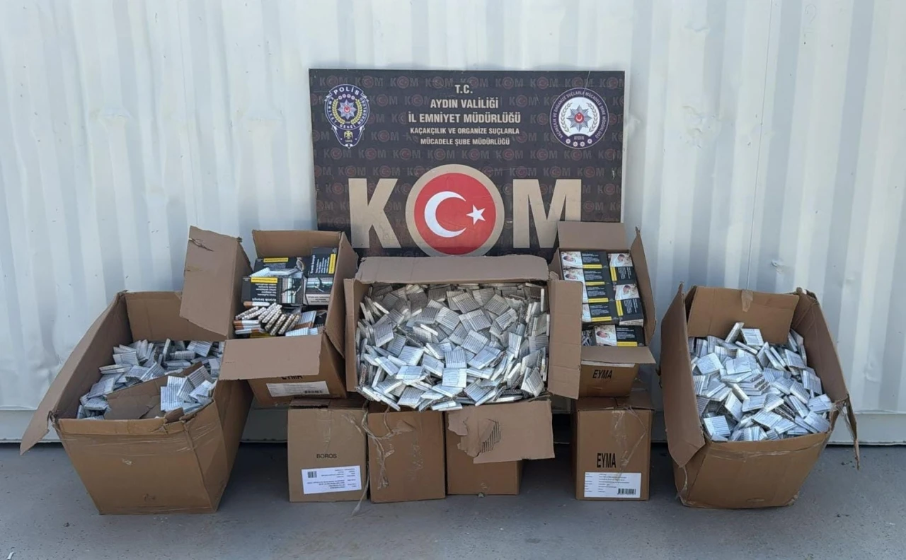 Aydın’da 101 bin 800 adet doldurulmuş makaron ele geçirildi
