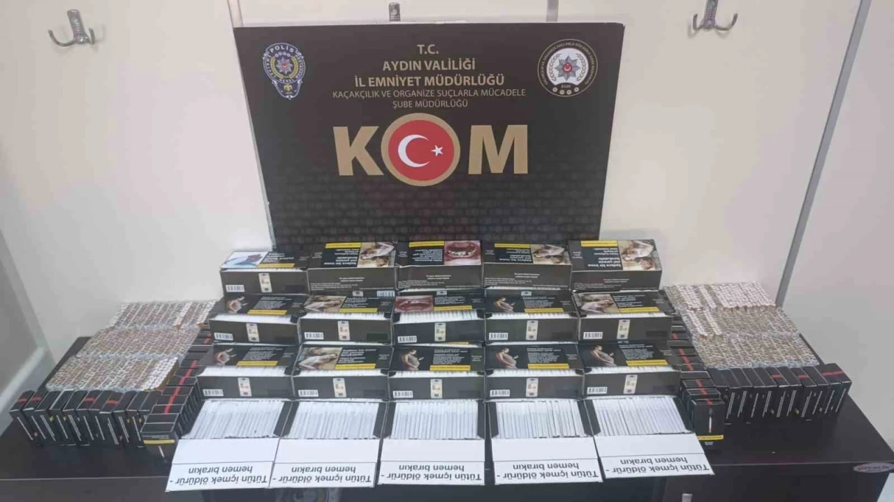 Aydın’da 13 bin 680 adet doldurulmuş makaron ele geçirildi
