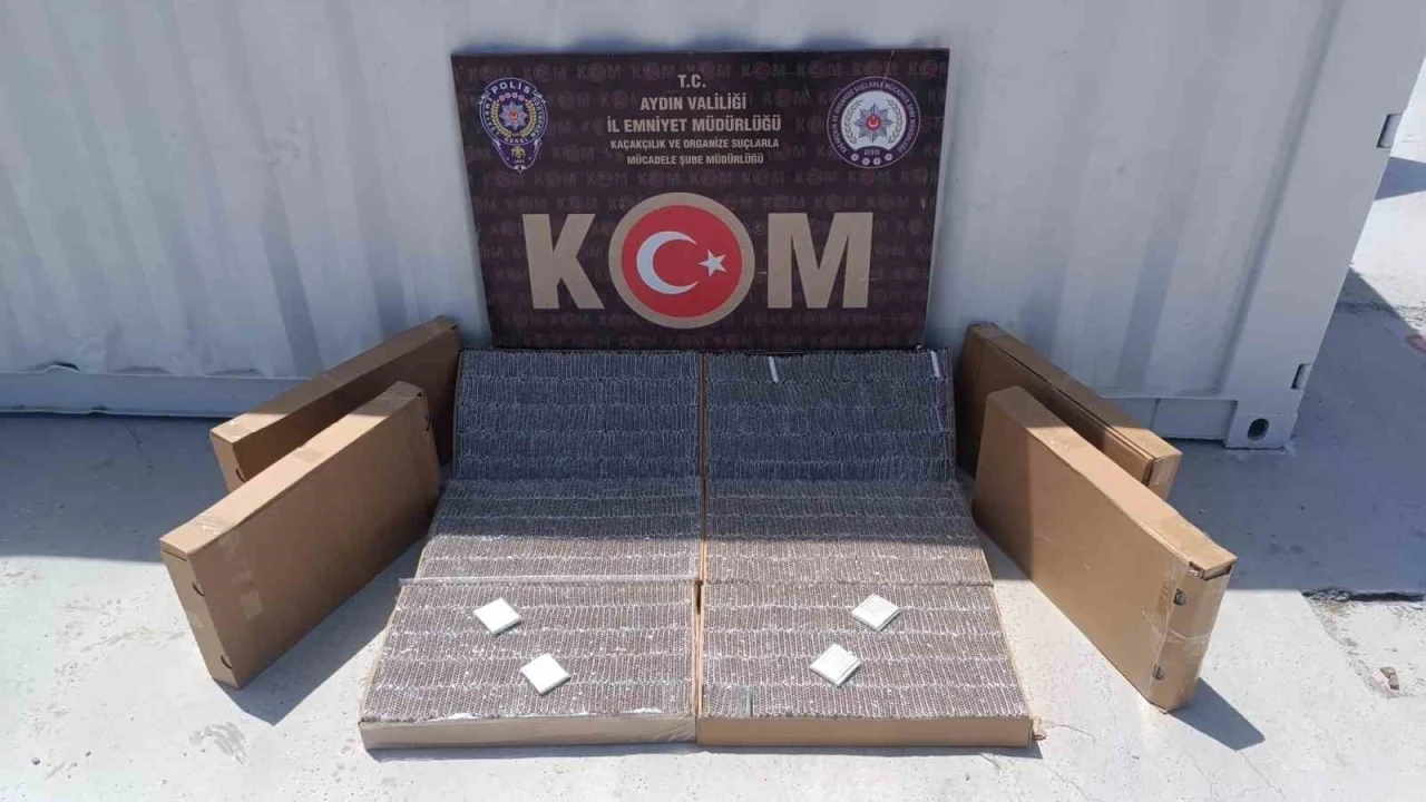 Aydın’da 51 bin adet doldurulmuş makaron ele geçirildi
