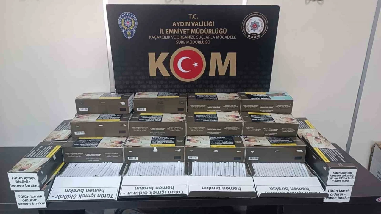 Aydın’da 9 bin 200 adet makaron ele geçirildi
