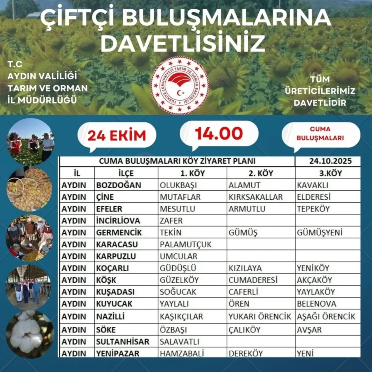 Aydın’da ’çiftçi buluşmaları’ sürüyor
