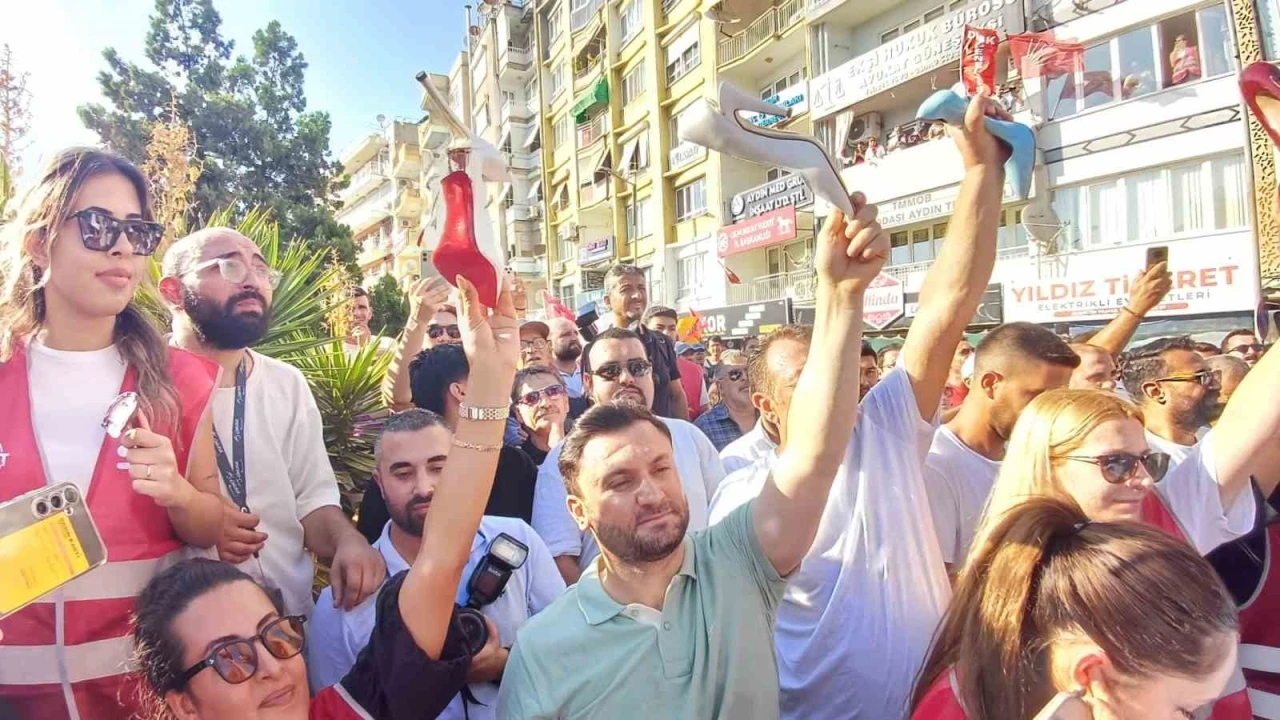 Aydın’da ’topuklu’ eylem
