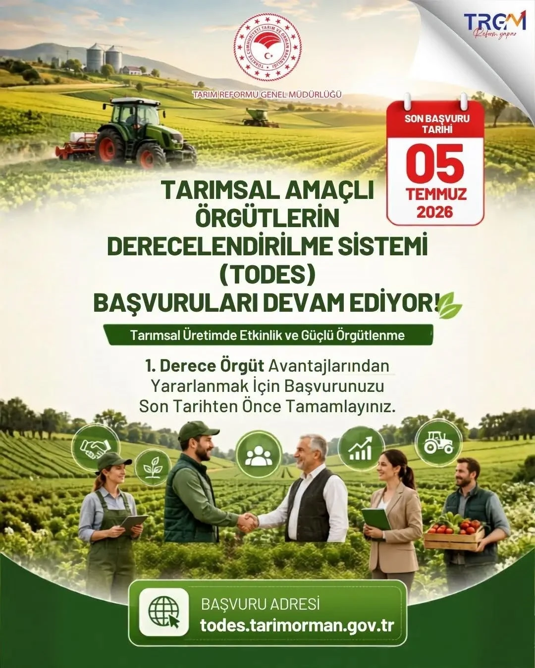 Aydın Tarım İl M&uuml;d&uuml;rl&uuml;ğ&uuml;&rsquo;nden TODES başvurusu uyarısı

