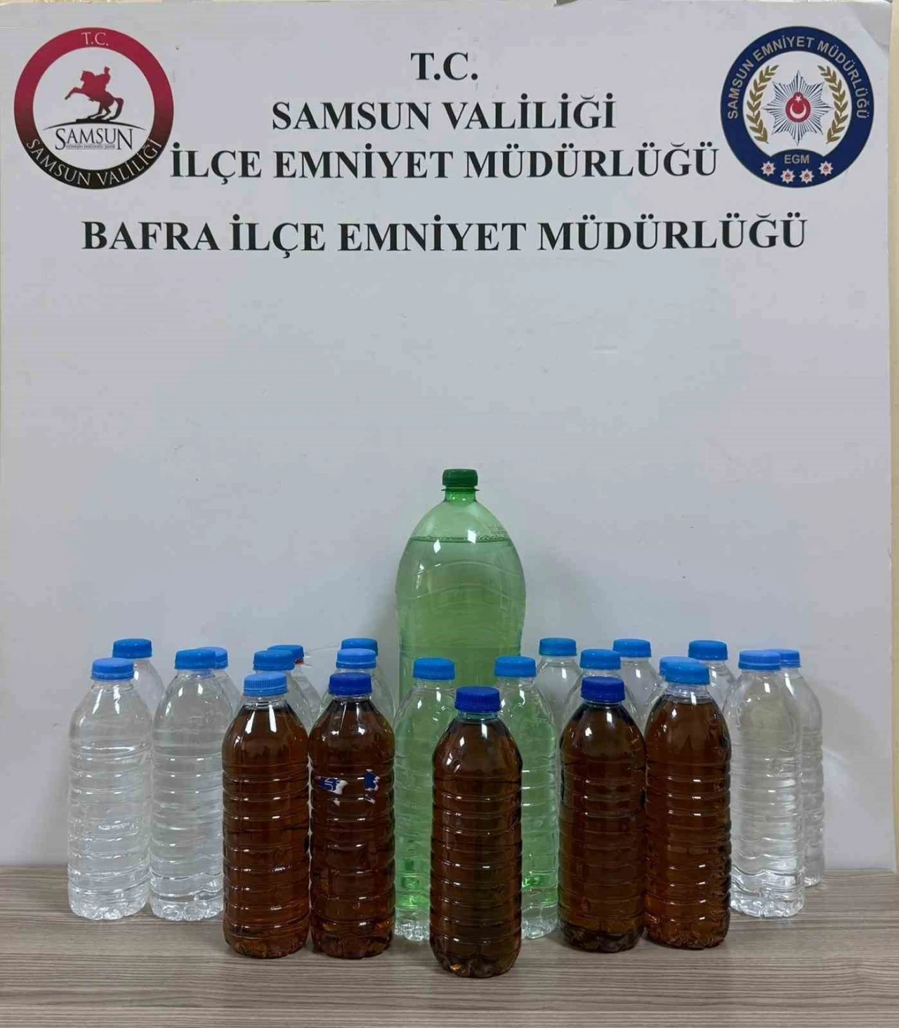 Bafra&rsquo;da sahte alkol operasyonu
