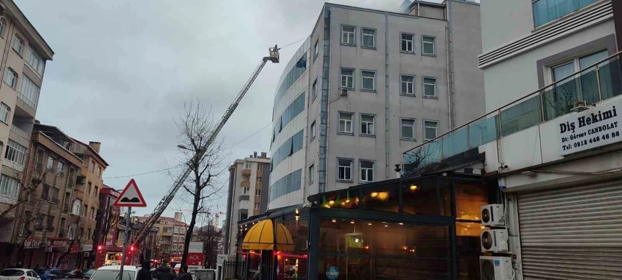 Bağcılar&rsquo;da kapatılan hastanenin &ccedil;atısında yangın
