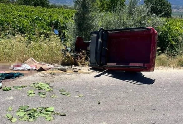 Bağdan dönen kadınlar kaza yaptı: 1 ölü, 1 yaralı
