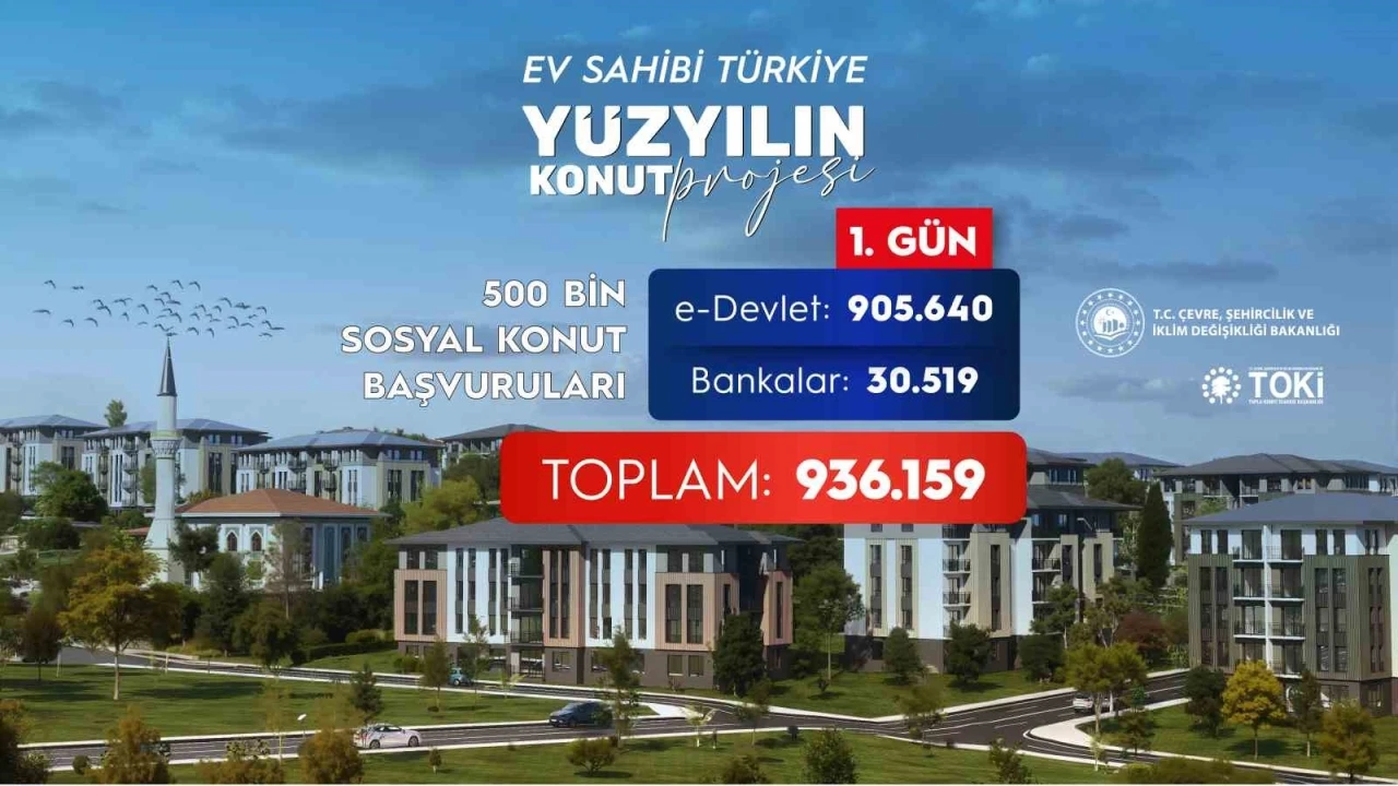 Bakan Kurum: &quot;500 bin sosyal konut için ilk gün 936 bin 159 başvuru yapıldı&quot;
