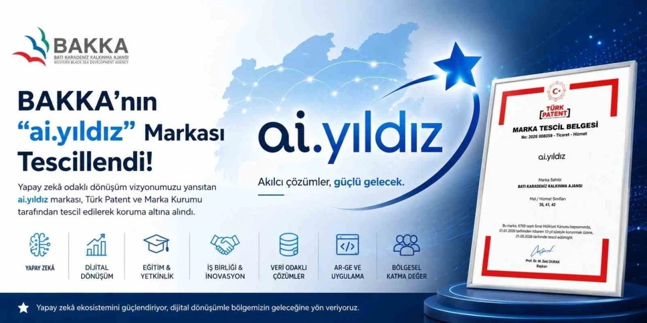 BAKKA&rsquo;nın "ai.yıldız" markası T&uuml;rk Patent ve Marka Kurumu tarafından tescil edildi

