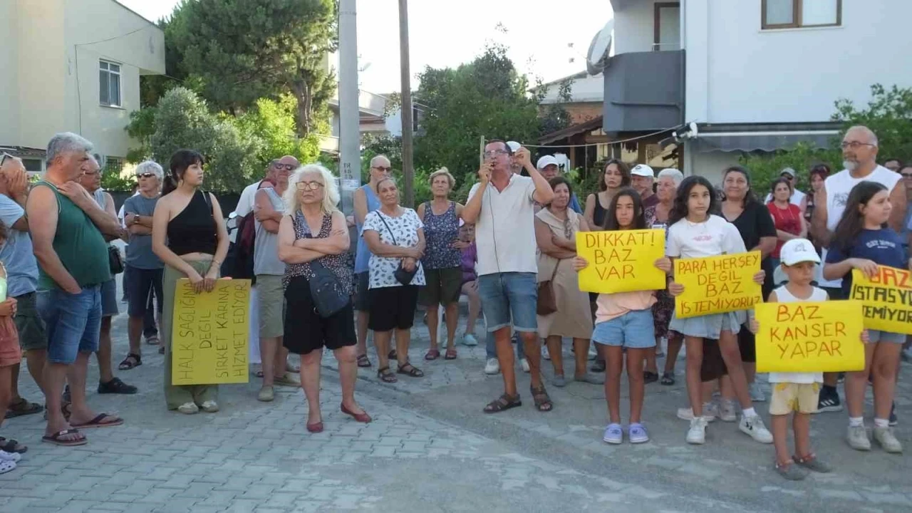 Balıkesir’de mahallelinin baz istasyonu tepkisi
