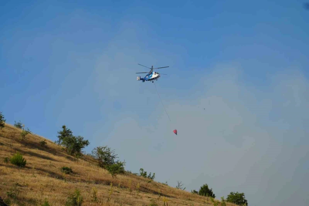 Balıkesir’deki orman yangınlarına havadan ve karadan müdahale sürüyor
