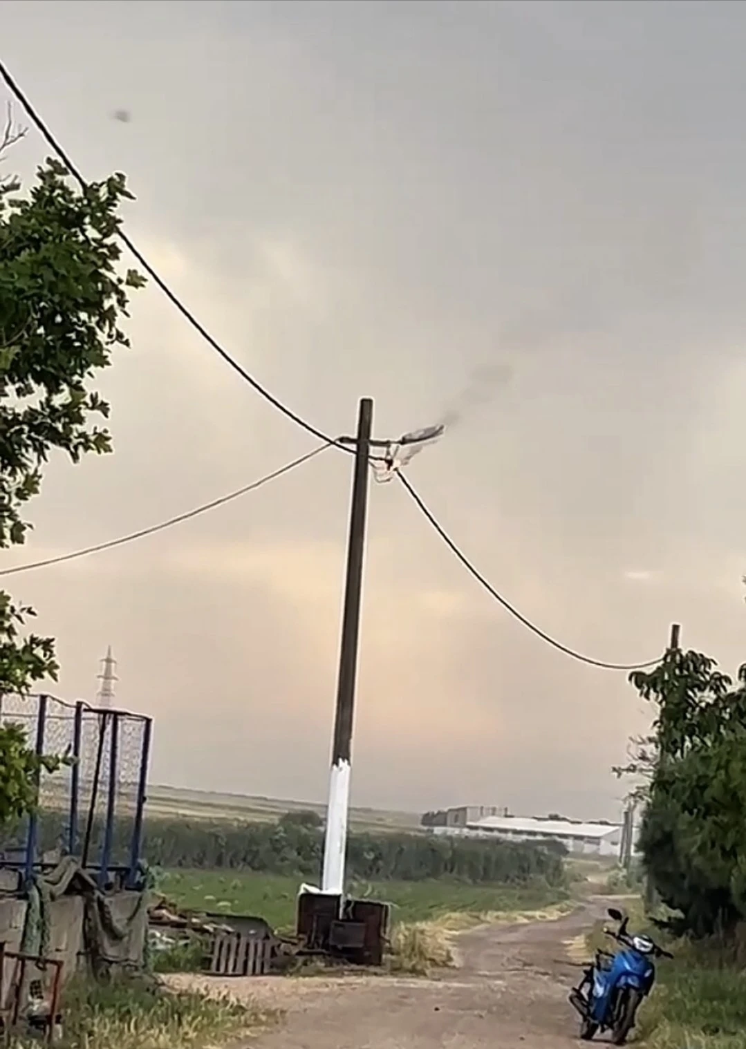 Bandırma&rsquo;da elektrik hattında korku dolu anlar
