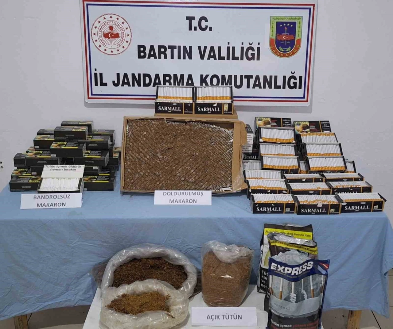 Bartın’da jandarmadan tütün operasyonu
