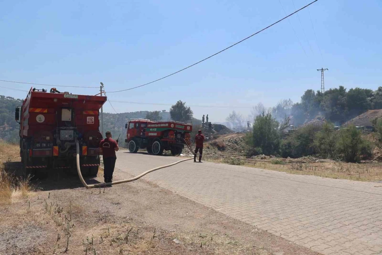 Başkan Arıcı, yangın b&ouml;lgesinde incelemelerde bulundu
