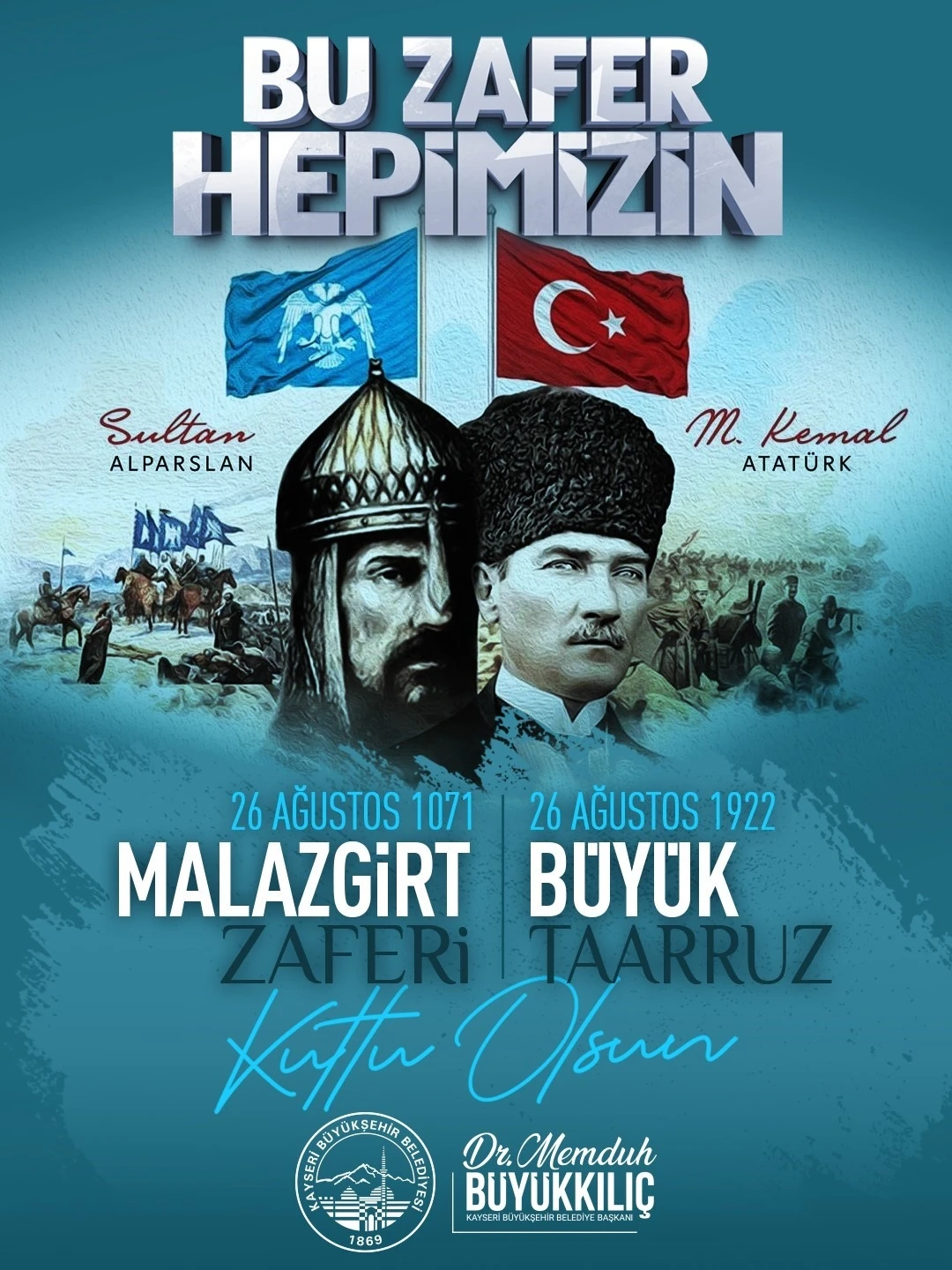 Başkan Büyükkılıç: "Büyük zaferlerin yıl dönümü kutlu olsun"
