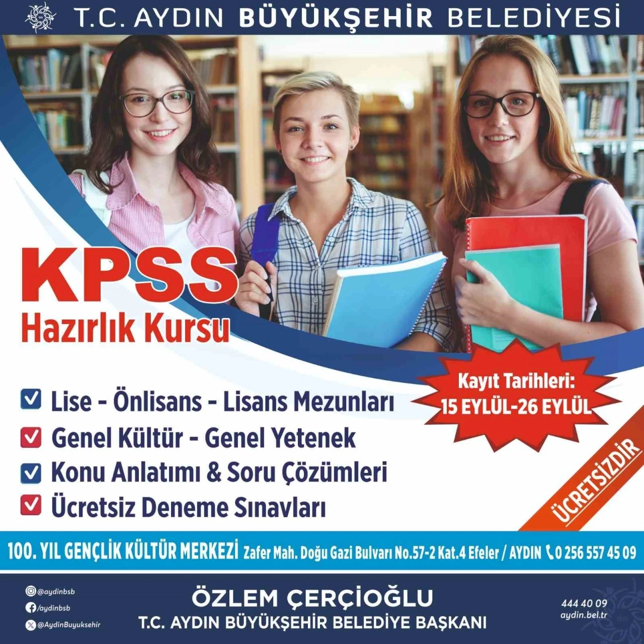 Başkan Çerçioğlu, memur adaylarının yanında
