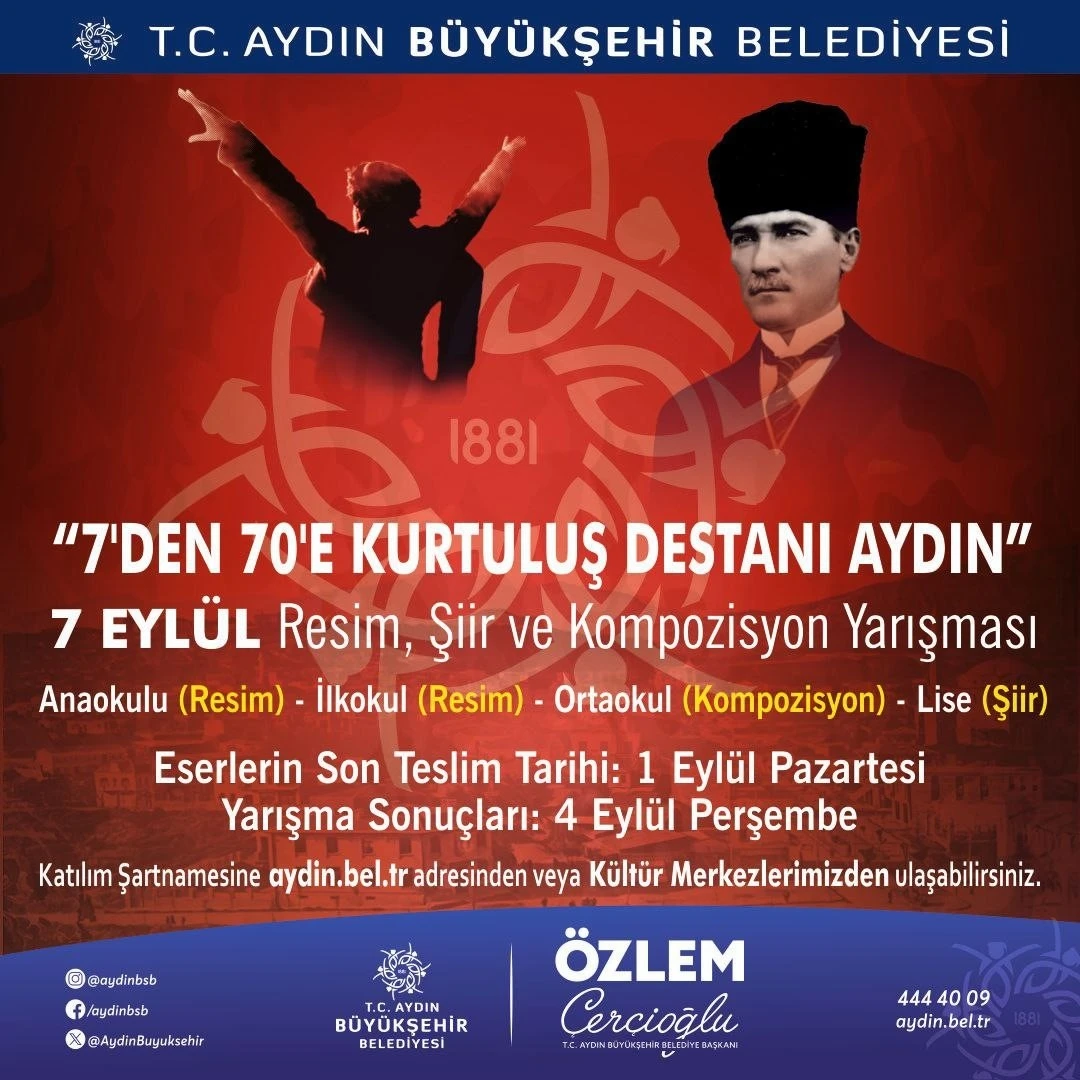 Başkan Çerçioğlu’ndan 7 Eylül temalı ödüllü yarışma
