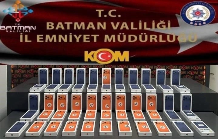 Batman’da 6,6 milyon TL değerinde kaçak telefon ele geçirildi
