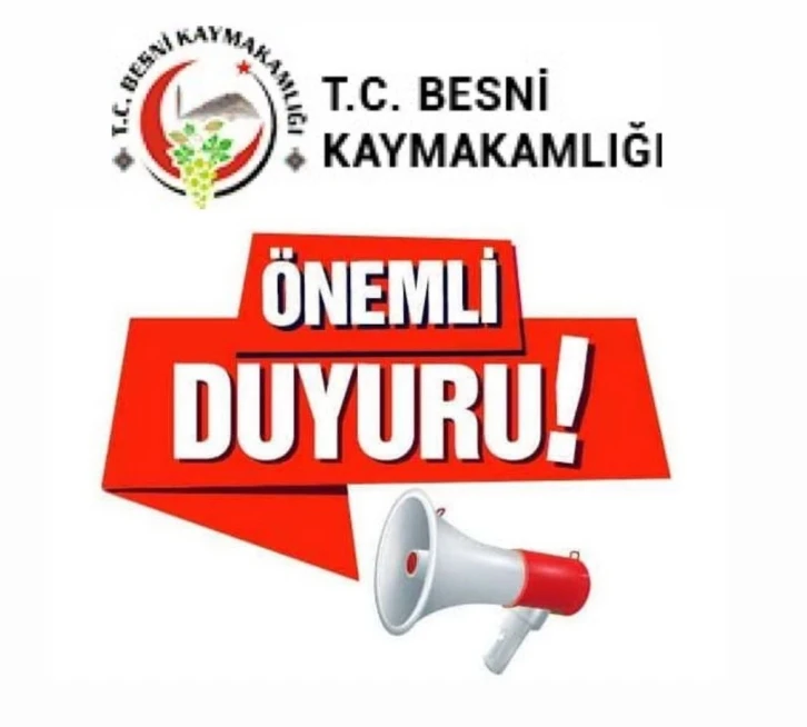 Besni Kaymakamlığı&rsquo;ndan &lsquo;su&rsquo; a&ccedil;ıklaması
