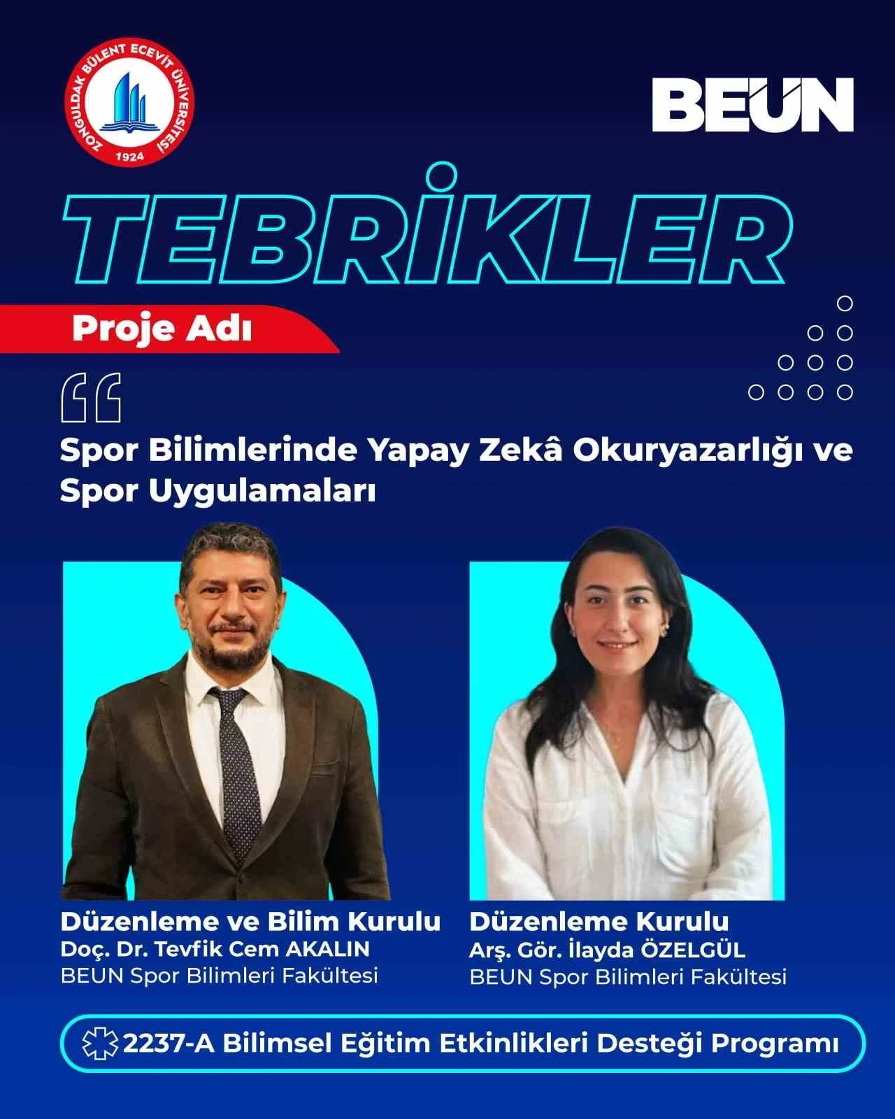BEUN’lu akademisyenlerin yer aldığı projeye TÜBİTAK’tan destek
