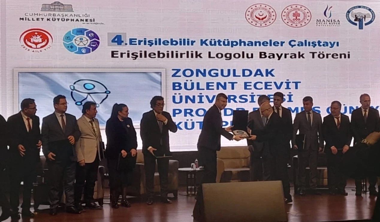 BEUN Prof. Dr. Durmuş Günay Kütüphanesi’ne &quot;Erişilebilirlik Logo Bayrağı&quot; takdim edildi
