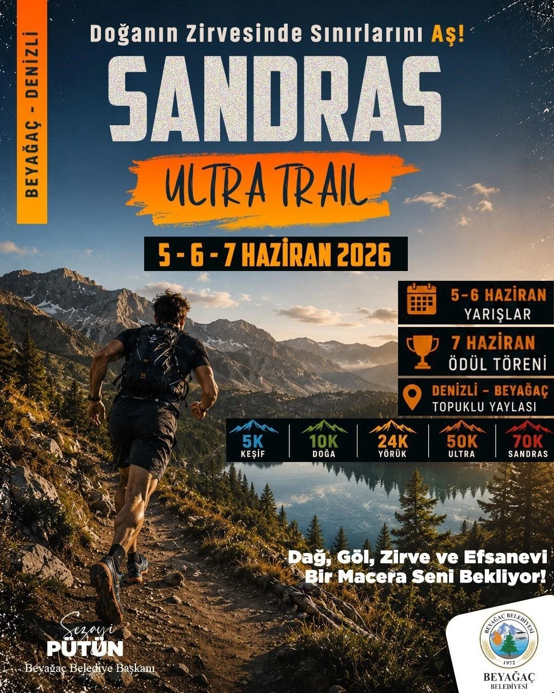 Beyağa&ccedil; Sandras Ultra Trail 2026 i&ccedil;in geri sayım başladı
