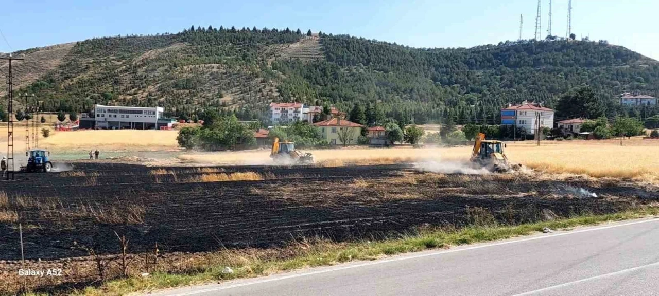 Beypazarı’nda tarla yangını
