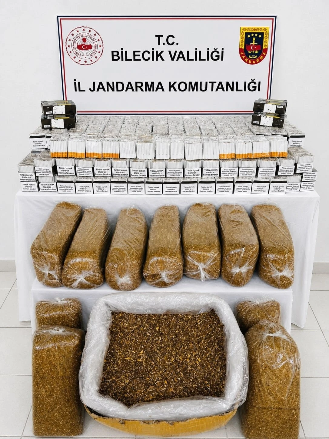 Bilecik&rsquo;te 39 bin 430 adet dolu makaron ele ge&ccedil;irildi
