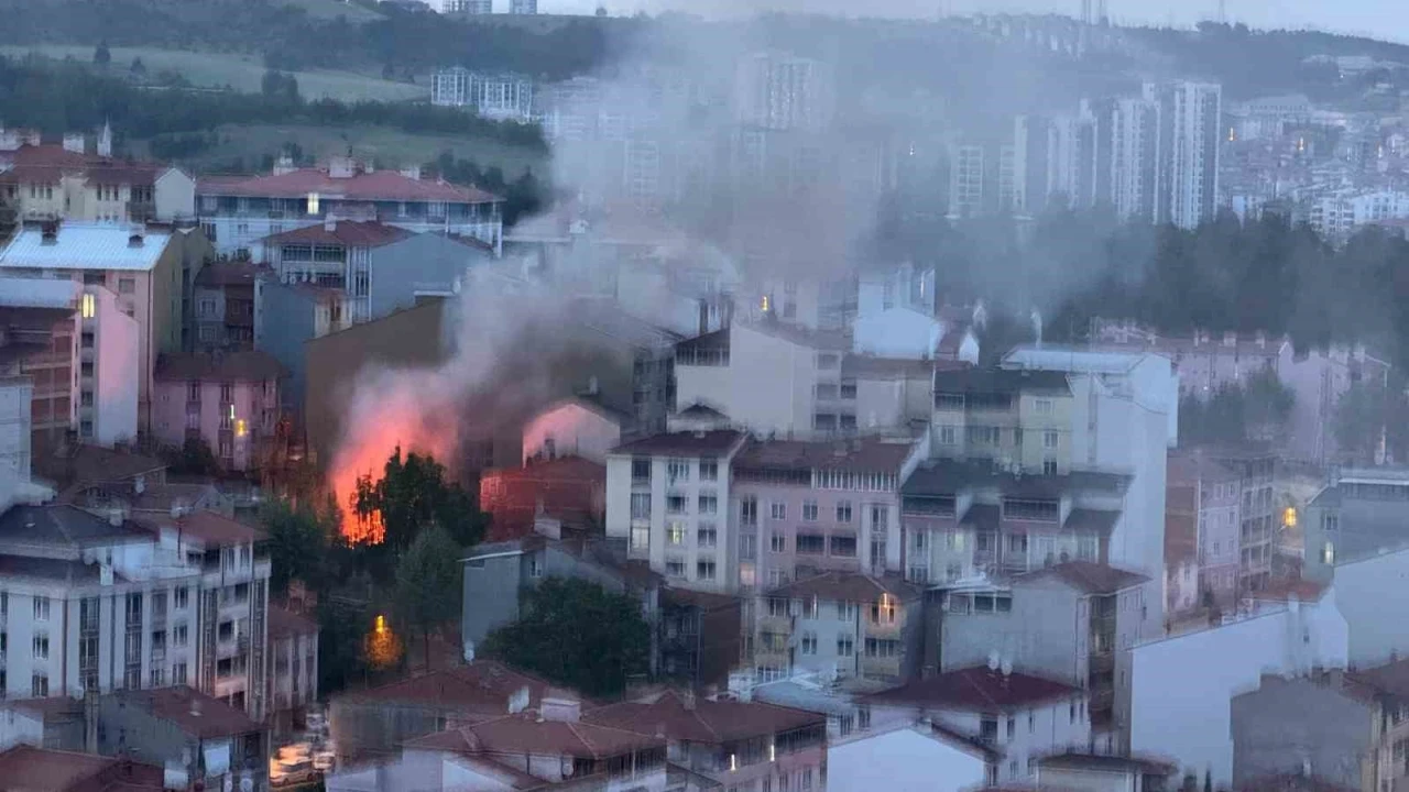 Bilecik’te çıkan yangında dumanlar gökyüzünü kapladı
