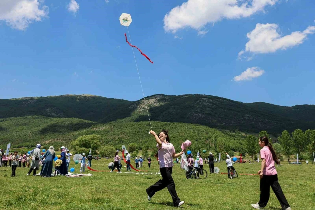 Bilecik&rsquo;te g&ouml;ky&uuml;z&uuml; u&ccedil;urtmalarla renklendi
