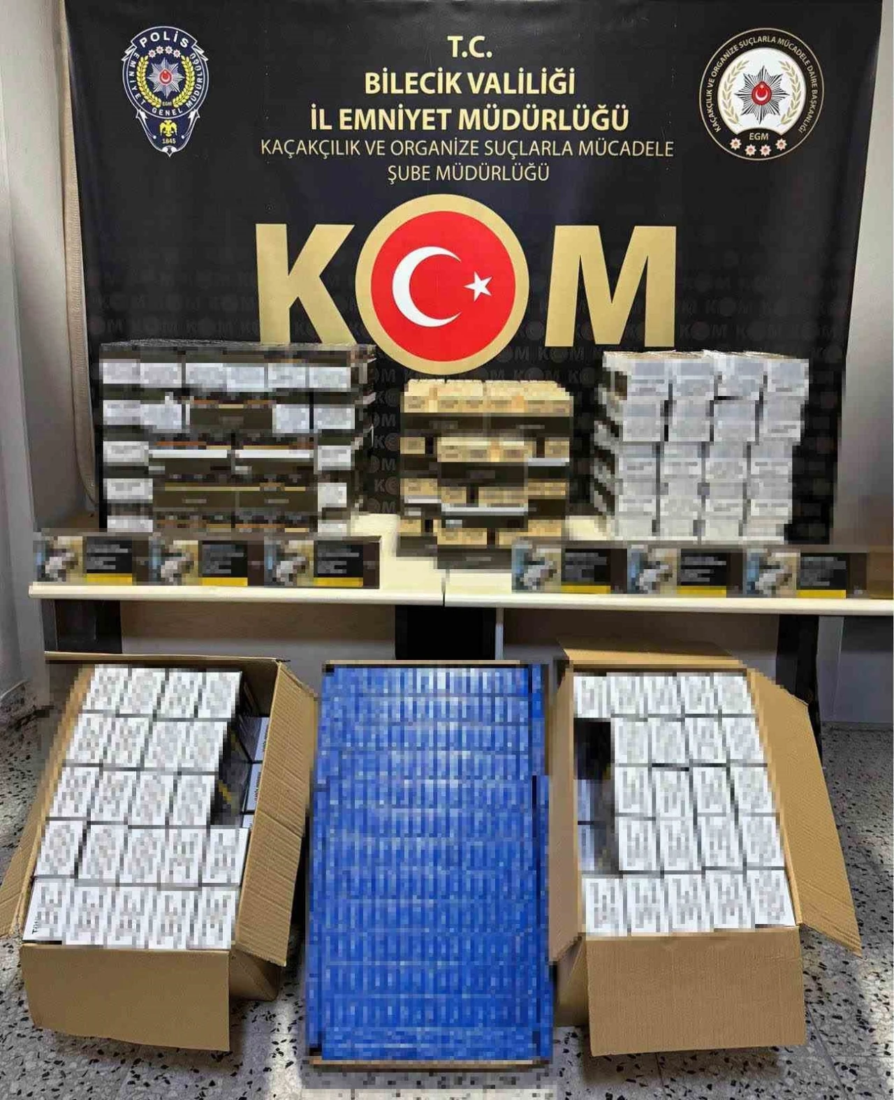 Bilecik&rsquo;te ka&ccedil;ak&ccedil;ılığa darbe: Binlerce makaron ve t&uuml;t&uuml;n ele ge&ccedil;irildi
