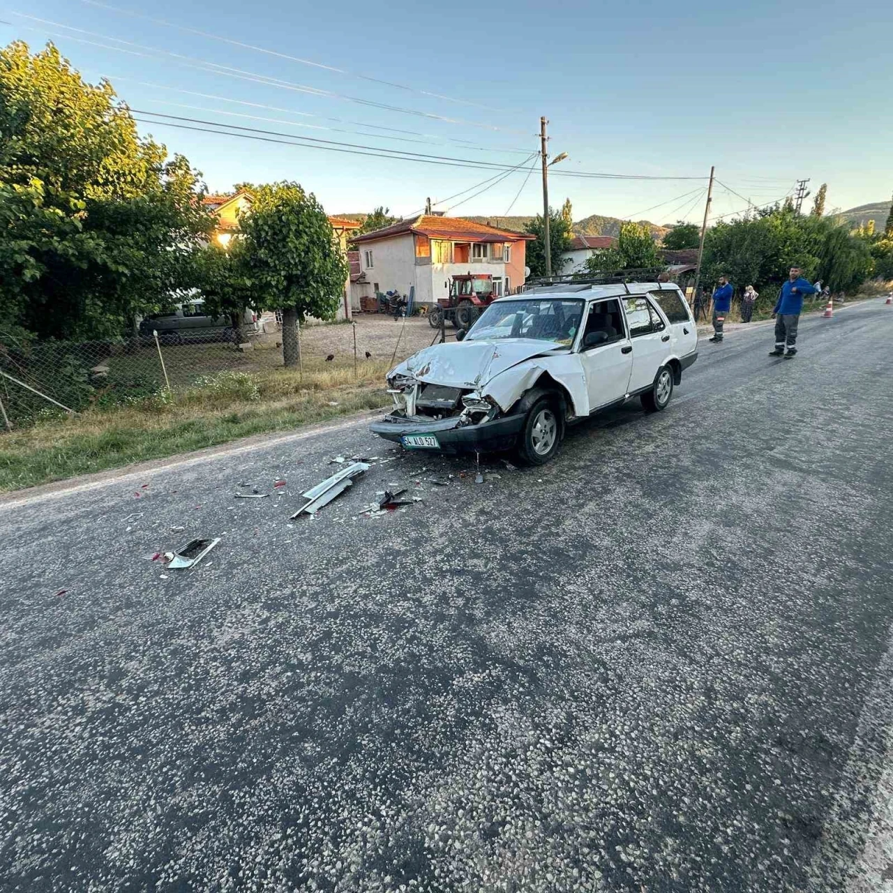Bilecik&rsquo;te maddi hasarla atlatılan trafik kazası

